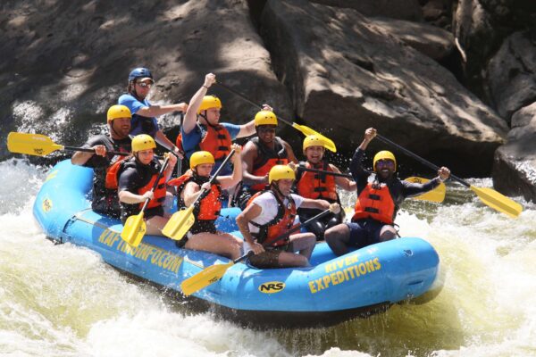 New River Express Trips - Image of rafters on rapids