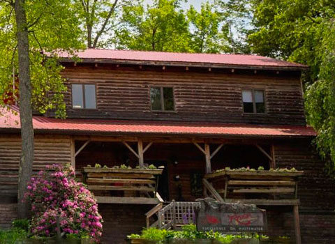 flowers are blooming at the cabins at River Expeditions West Virginia