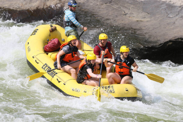 a group rafting